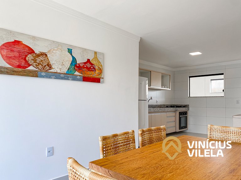 Apê com 3Q prox. a praia de Taperapuã (Axé Moi)