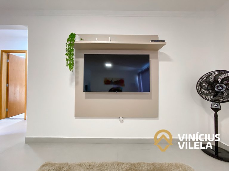 Apê com 3Q prox. a praia de Taperapuã (Axé Moi)