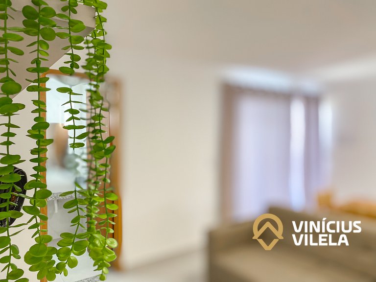 Apê com 3Q prox. a praia de Taperapuã (Axé Moi)