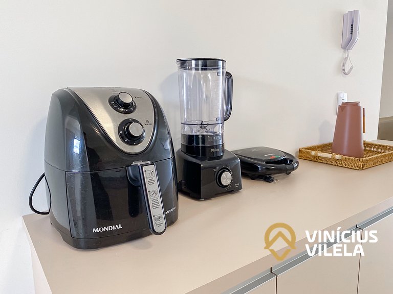 Apê com 3Q prox. a praia de Taperapuã (Axé Moi)