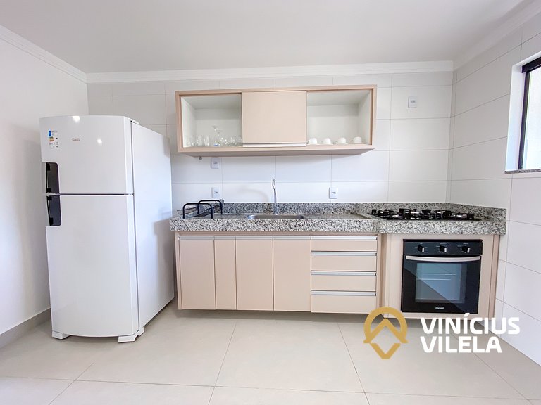 Apê com 3Q prox. a praia de Taperapuã (Axé Moi)