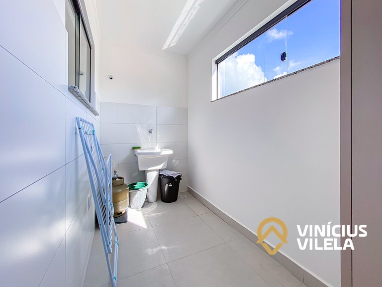 Apê com 3Q prox. a praia de Taperapuã (Axé Moi)