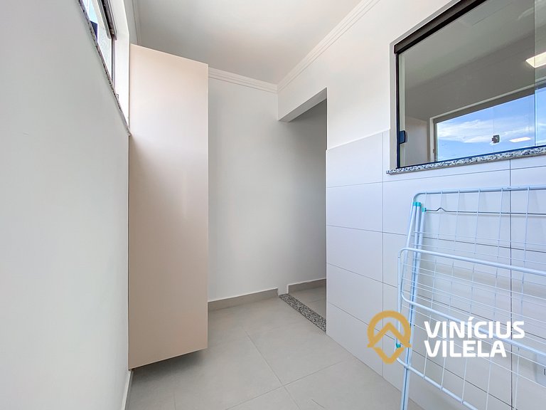 Apê com 3Q prox. a praia de Taperapuã (Axé Moi)