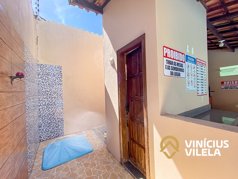 Apto 2Q todo climatizado a 900m Praia de Taperapuã