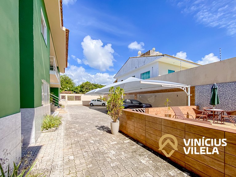 Condomínio com Piscina, Área Gourmet e Garagem a 800m da Pra