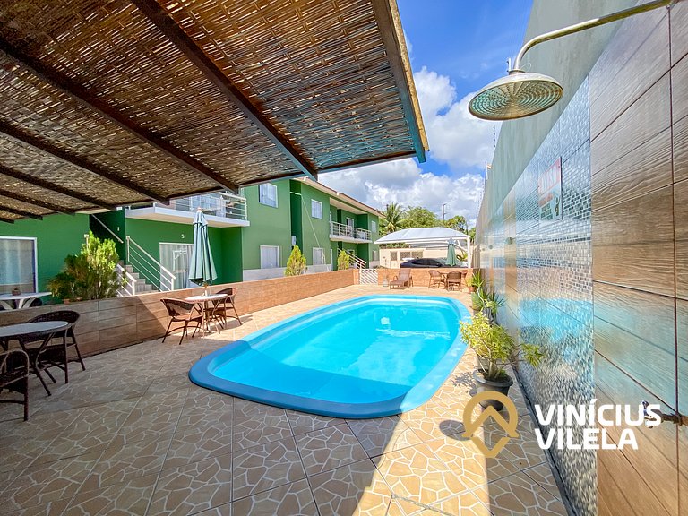 Apto 2Q Pav.Superior a 900m da Praia de Taperapuã