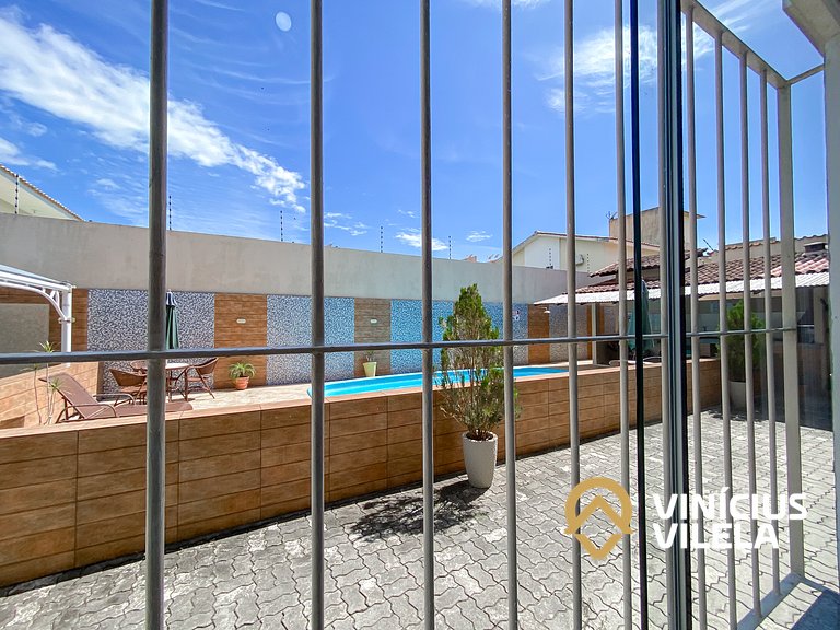 Apto 2Q térreo a 900m da Praia de Taperapuã