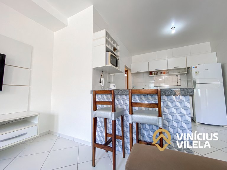 Apto 2Q térreo a 900m da Praia de Taperapuã