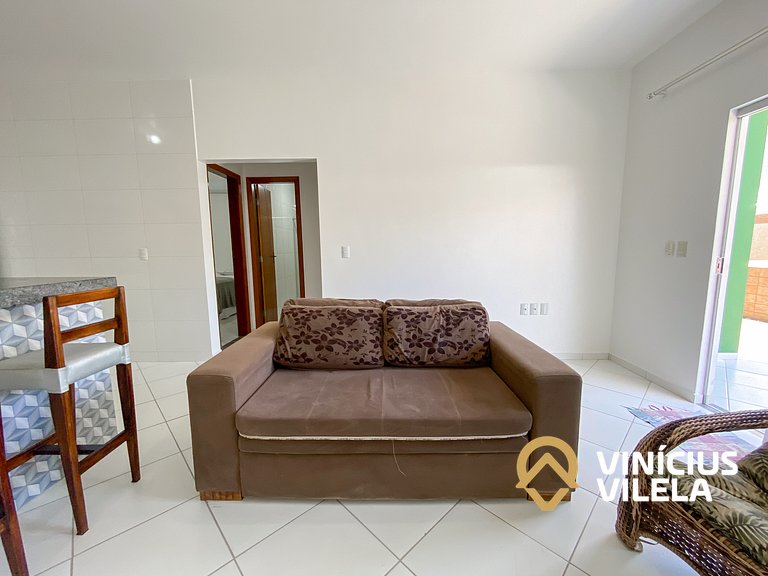 Apto 2Q térreo a 900m da Praia de Taperapuã