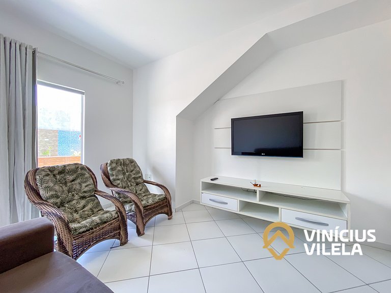 Apto 2Q térreo a 900m da Praia de Taperapuã