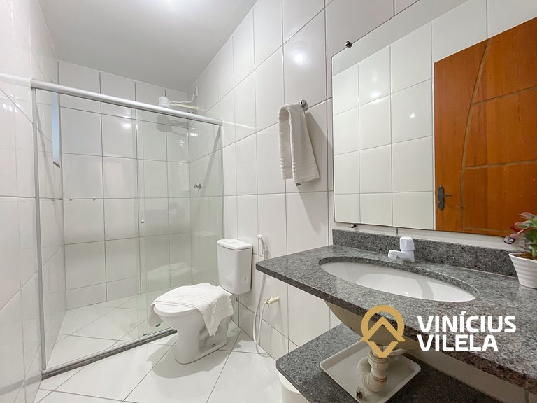 Apto 2Q térreo a 900m da Praia de Taperapuã