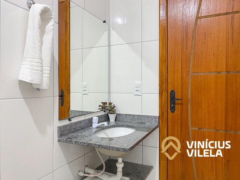 Apto 2Q térreo a 900m da Praia de Taperapuã