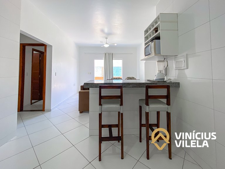 Apto 2Q térreo a 900m da Praia de Taperapuã