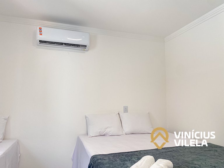 Apê Térreo 2Q prox. a praia de Taperapuã (Axé Moi)