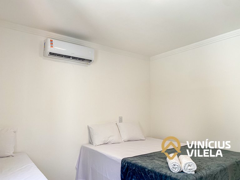 Apê Térreo 2Q prox. a praia de Taperapuã (Axé Moi)