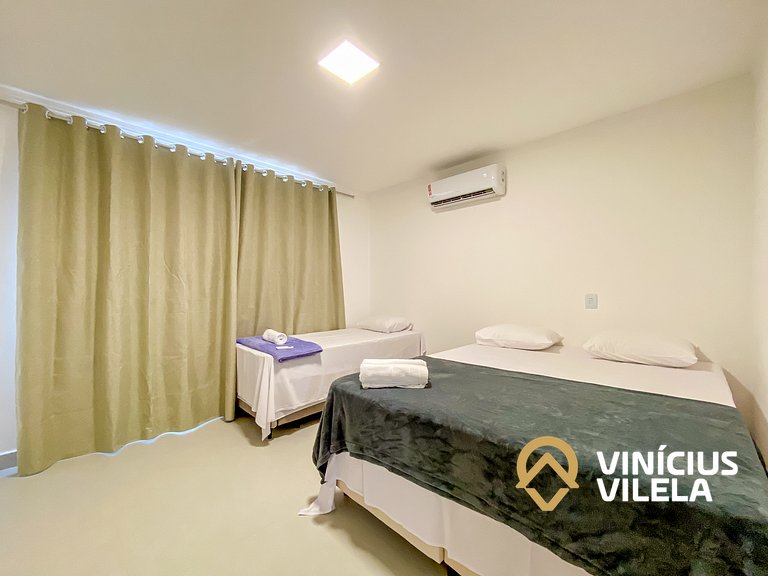 Apê Térreo 2Q prox. a praia de Taperapuã (Axé Moi)