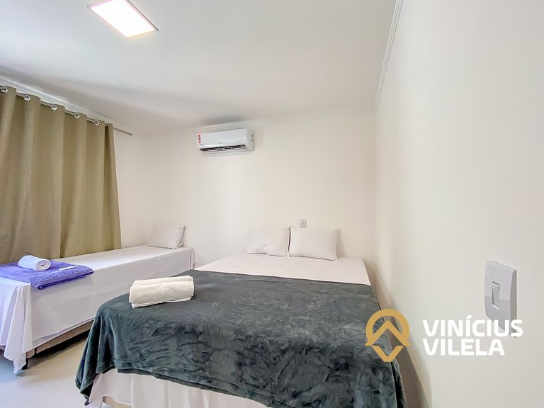 Apê Térreo 2Q prox. a praia de Taperapuã (Axé Moi)