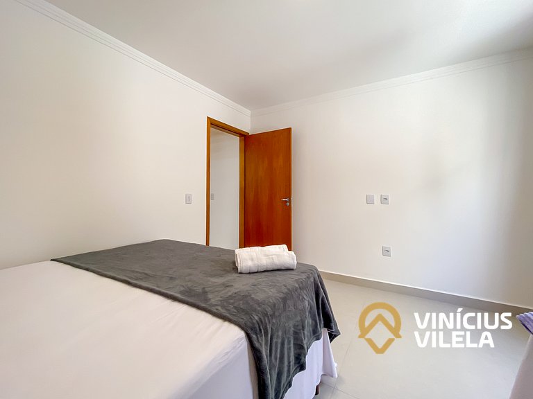 Apê Térreo 2Q prox. a praia de Taperapuã (Axé Moi)