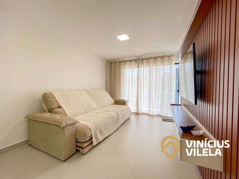 Apê Térreo 2Q prox. a praia de Taperapuã (Axé Moi)