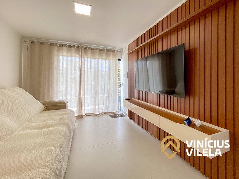 Apê Térreo 2Q prox. a praia de Taperapuã (Axé Moi)