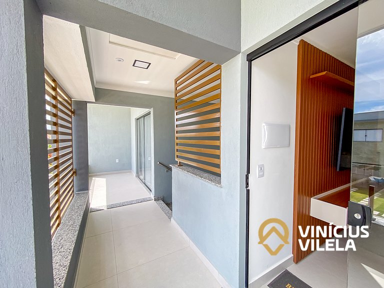 Apê Térreo 2Q prox. a praia de Taperapuã (Axé Moi)