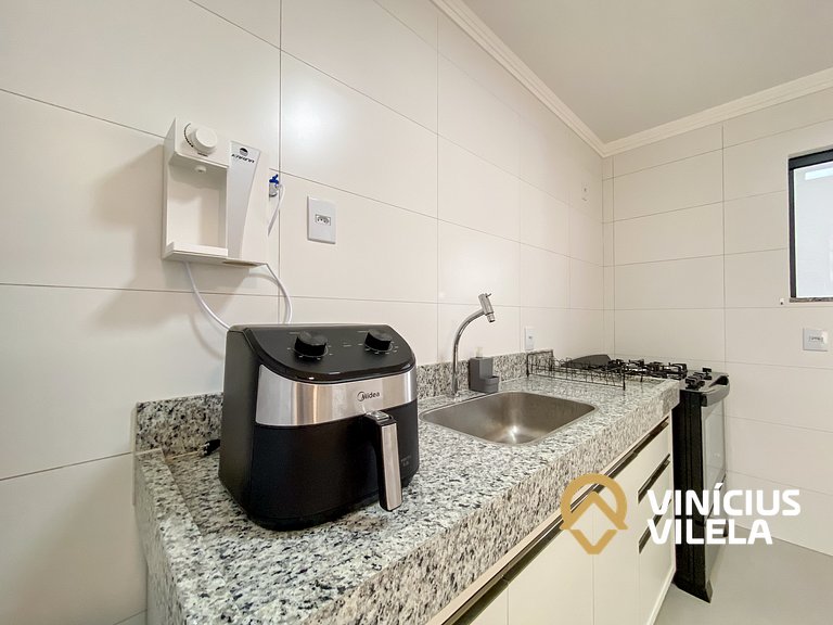 Apê Térreo 2Q prox. a praia de Taperapuã (Axé Moi)