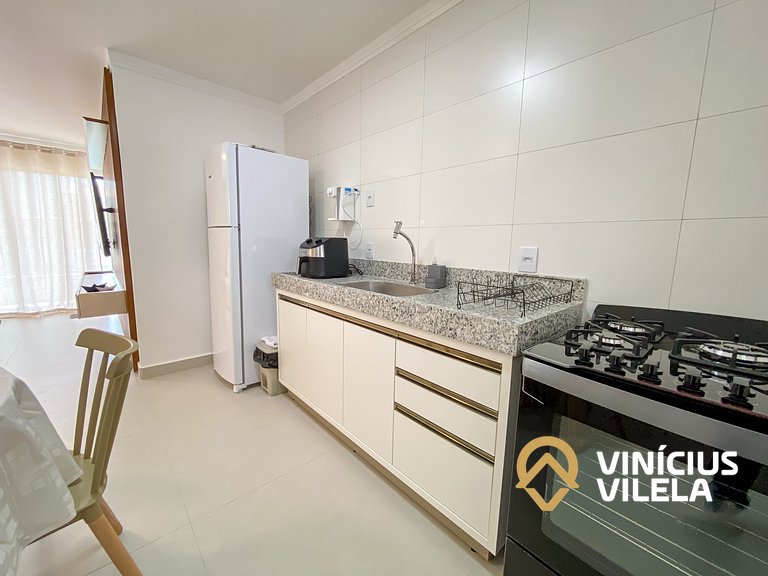 Apê Térreo 2Q prox. a praia de Taperapuã (Axé Moi)