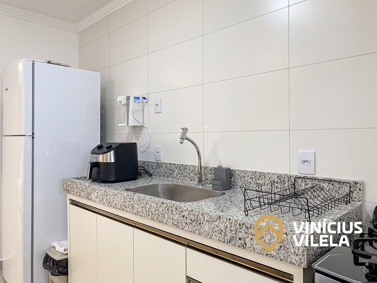 Apê Térreo 2Q prox. a praia de Taperapuã (Axé Moi)