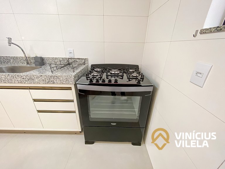 Apê Térreo 2Q prox. a praia de Taperapuã (Axé Moi)