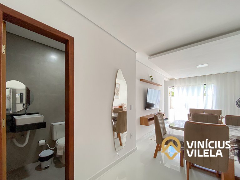 Casa 3 suítes, proximo a praia de Taperapuã.