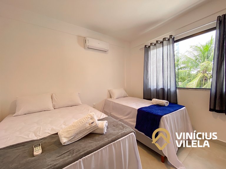 Apto 2(Q), próx a praia de Taperapuã.