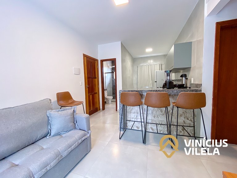 Apto 2(Q), próx a praia de Taperapuã.