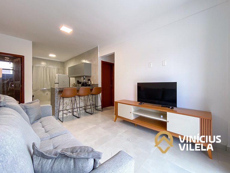 Apto 2(Q), próx a praia de Taperapuã.