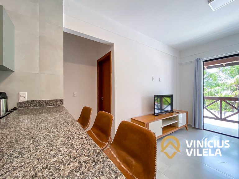 Apto 2(Q), próx a praia de Taperapuã.