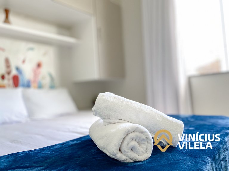 Apto 2Q Pav.Superior a 900m da Praia de Taperapuã