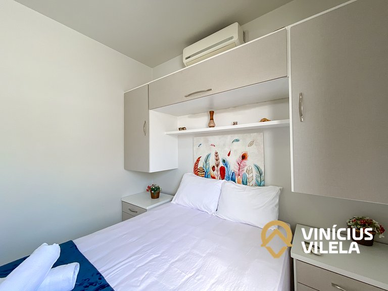 Apto 2Q Pav.Superior a 900m da Praia de Taperapuã