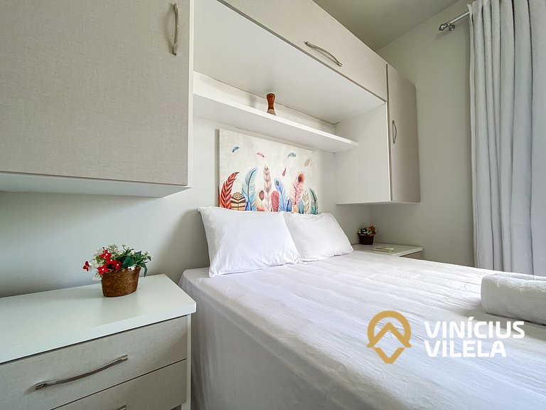 Apto 2Q Pav.Superior a 900m da Praia de Taperapuã