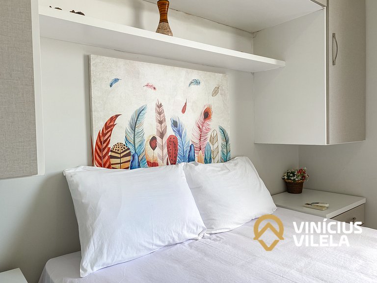 Apto 2Q Pav.Superior a 900m da Praia de Taperapuã