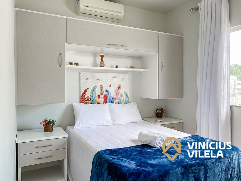 Apto 2Q Pav.Superior a 900m da Praia de Taperapuã