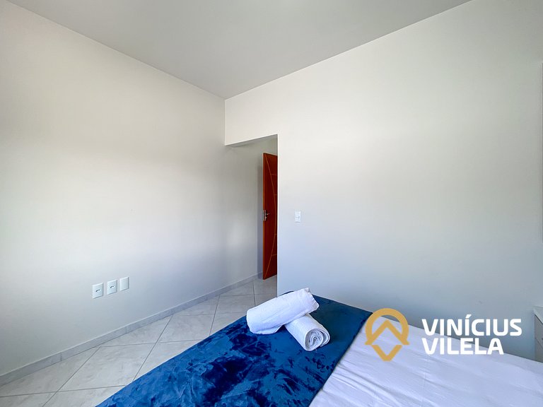 Apto 2Q Pav.Superior a 900m da Praia de Taperapuã