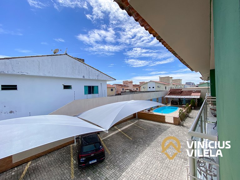 Apto 2Q Pav.Superior a 900m da Praia de Taperapuã