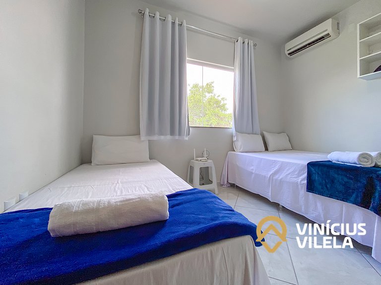 Apto 2Q Pav.Superior a 900m da Praia de Taperapuã