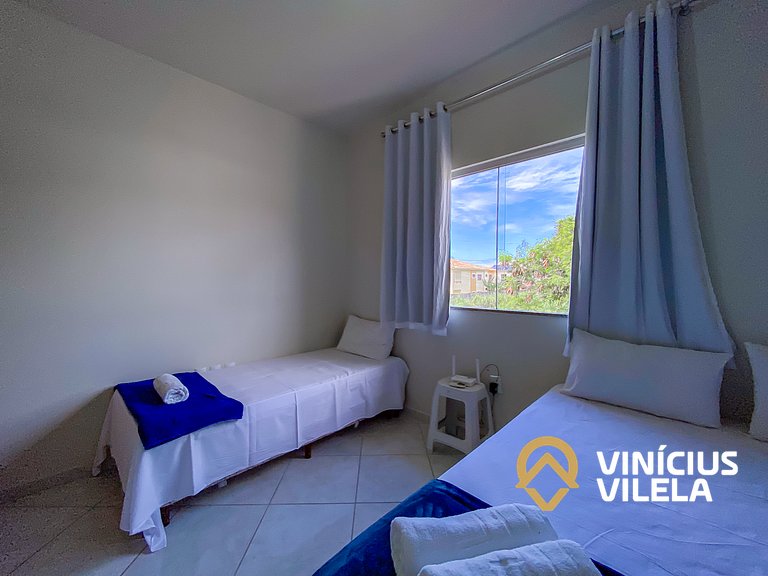 Apto 2Q Pav.Superior a 900m da Praia de Taperapuã