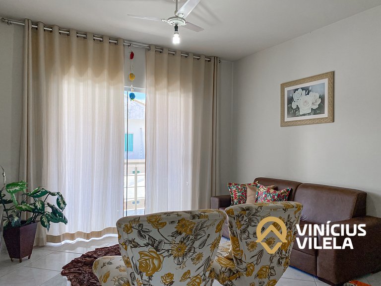 Apto 2Q Pav.Superior a 900m da Praia de Taperapuã