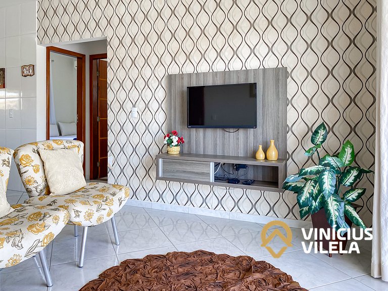 Apto 2Q Pav.Superior a 900m da Praia de Taperapuã