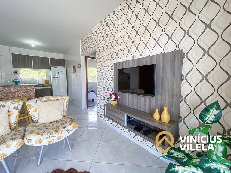 Apto 2Q Pav.Superior a 900m da Praia de Taperapuã