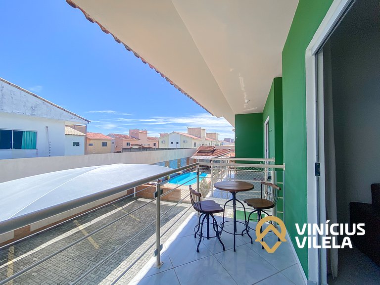 Apto 2Q Pav.Superior a 900m da Praia de Taperapuã