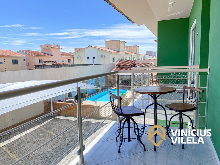 Apto 2Q Pav.Superior a 900m da Praia de Taperapuã