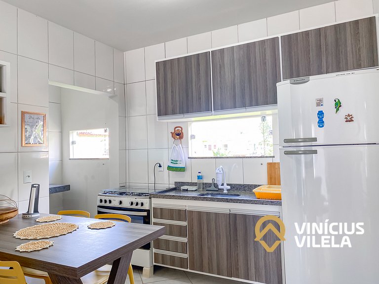 Apto 2Q Pav.Superior a 900m da Praia de Taperapuã