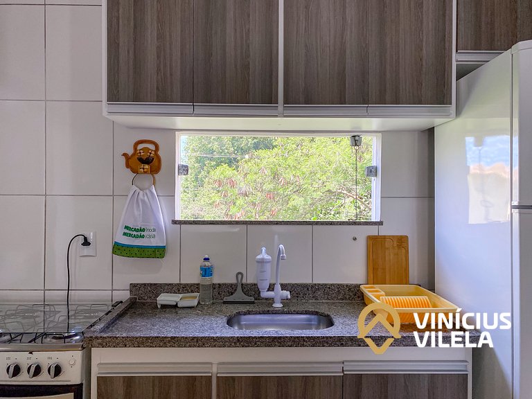 Apto 2Q Pav.Superior a 900m da Praia de Taperapuã